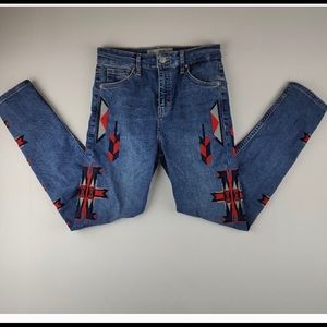 Jamie tribal embroidered jeans